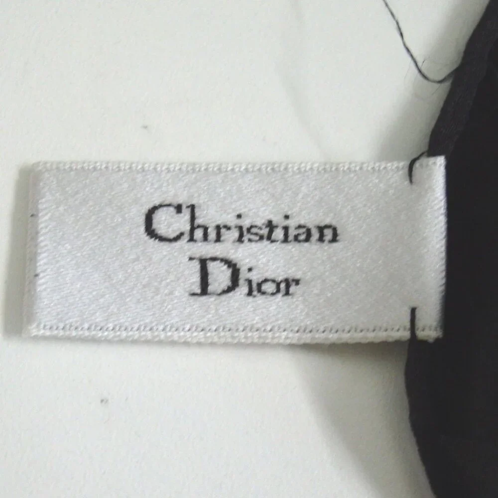 Authentic Christian Dior Rose pattern scarf silk [Used]